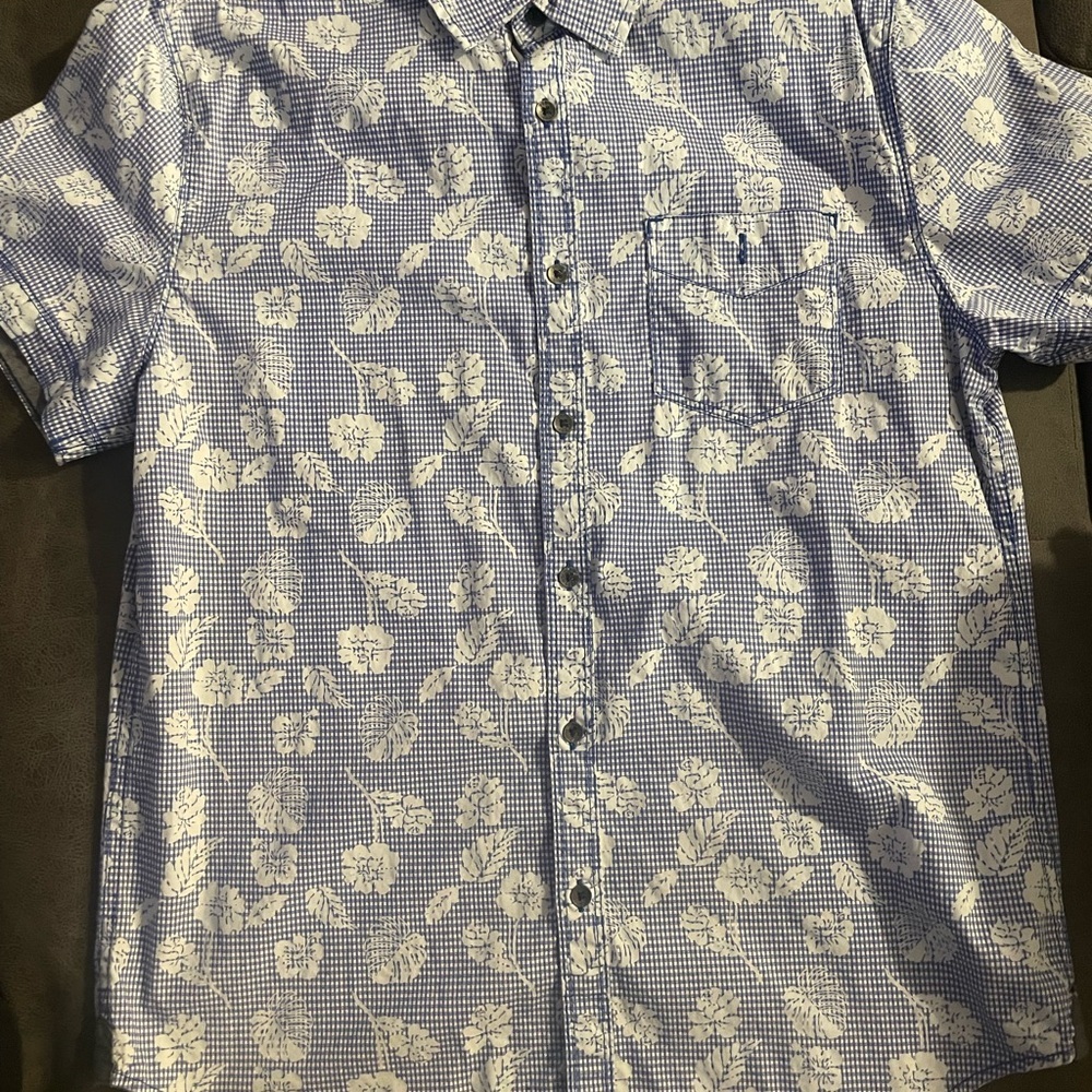 Men's Blue Floral Shirt